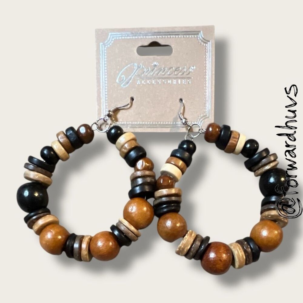 Bundle Sale 3 for $15 | Princess Accessories Brown Hoop Earrings